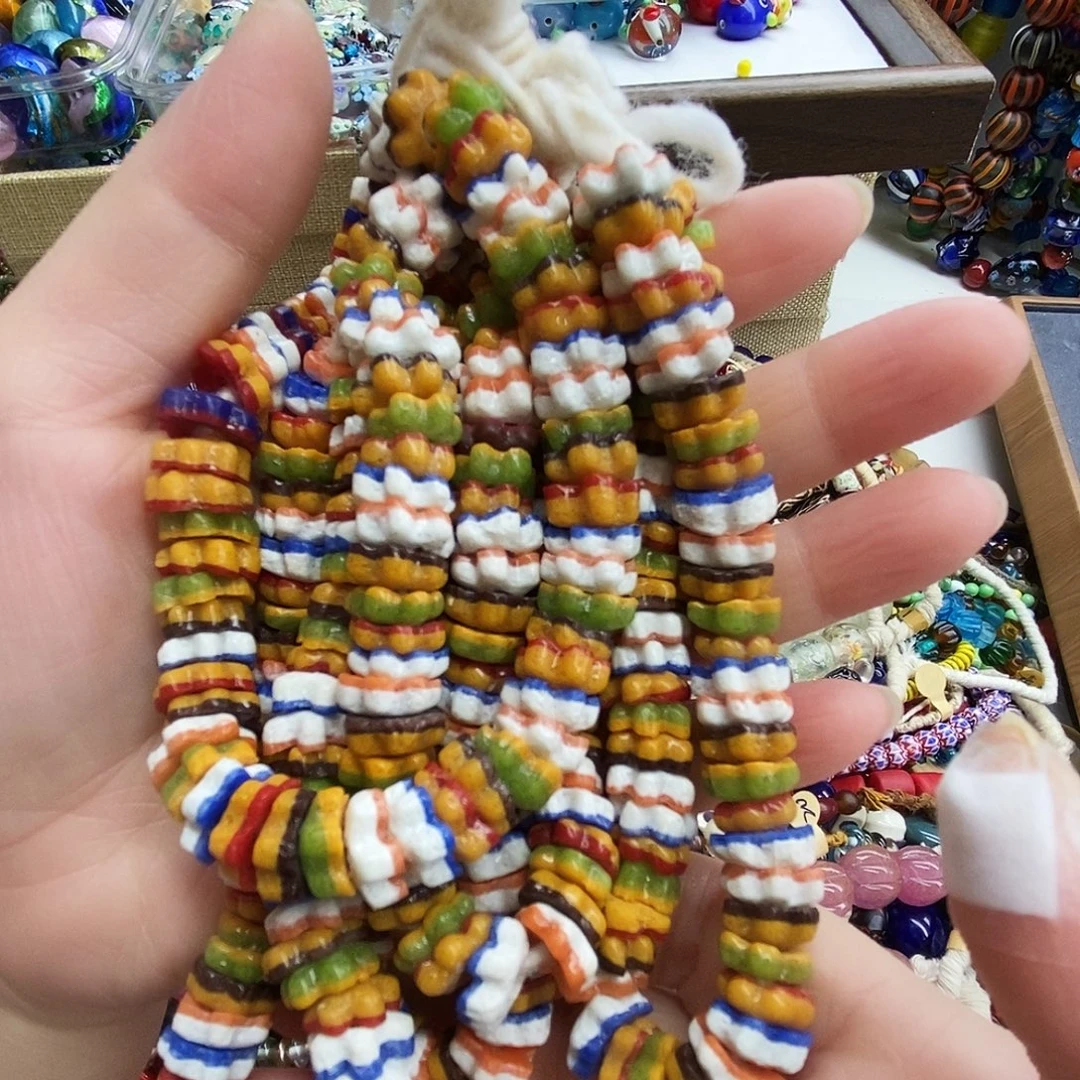 琉璃颈饰非洲隔片一条15元031