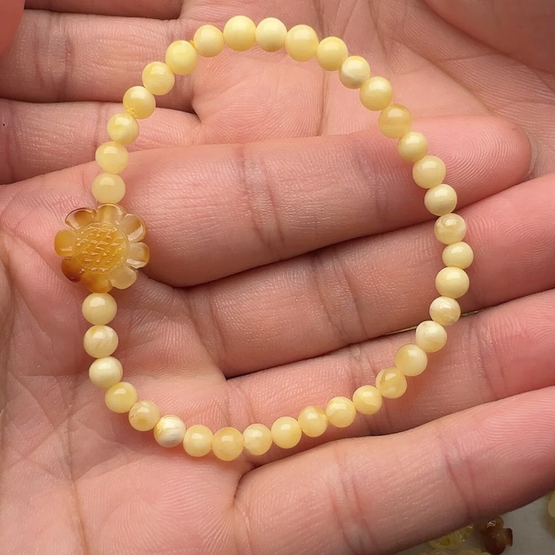 蜜蜡未镶嵌颈饰蜜蜡小米珠手串（福利价）