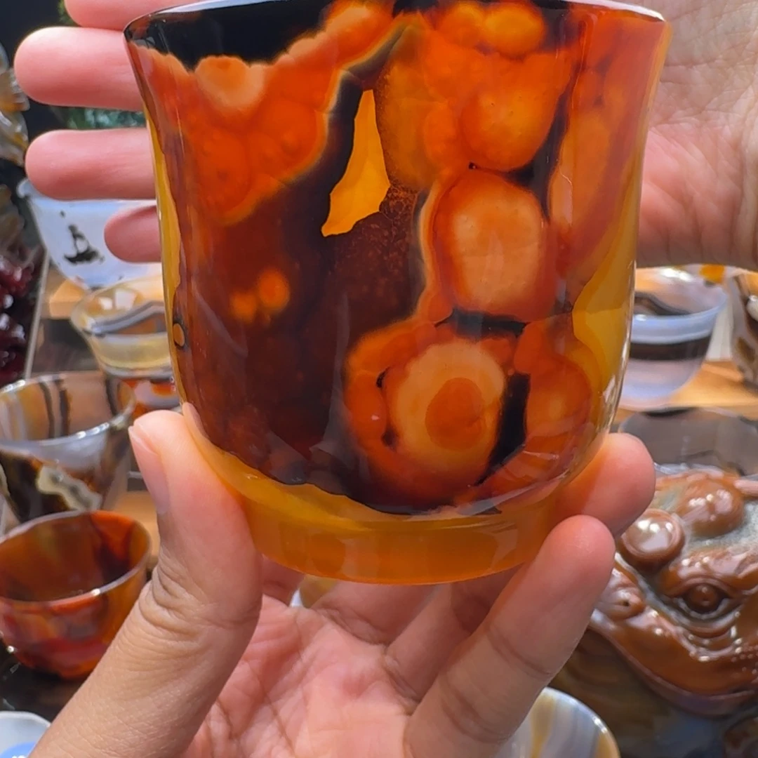 张***安定制玛瑙玛瑙茶杯