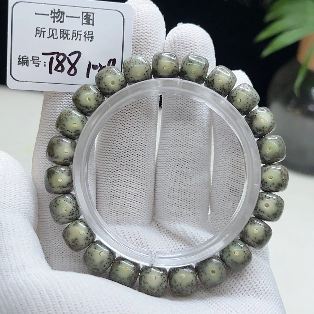 T88一物一图黄金瞳糯冰10×9正月大留白小细星星月菩提手串