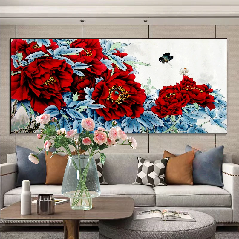 新款钻石画玫瑰花满钻全贴魔方圆钻石画卧室客厅唯美花卉手工贴钻