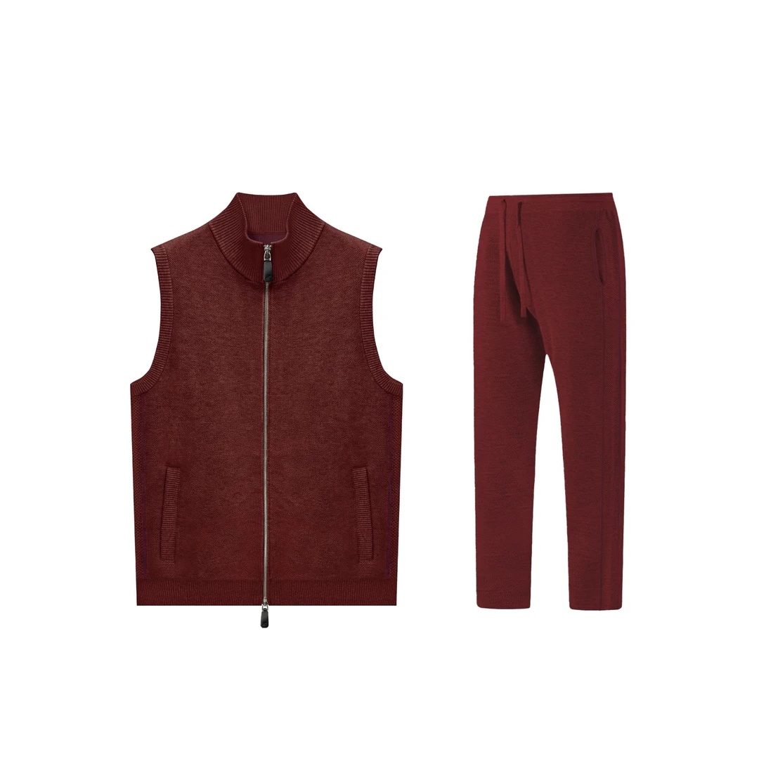 KING&GUCH秋季【山羊绒✚绵羊毛✚二醋酸】LP套装潮流百搭长裤马甲