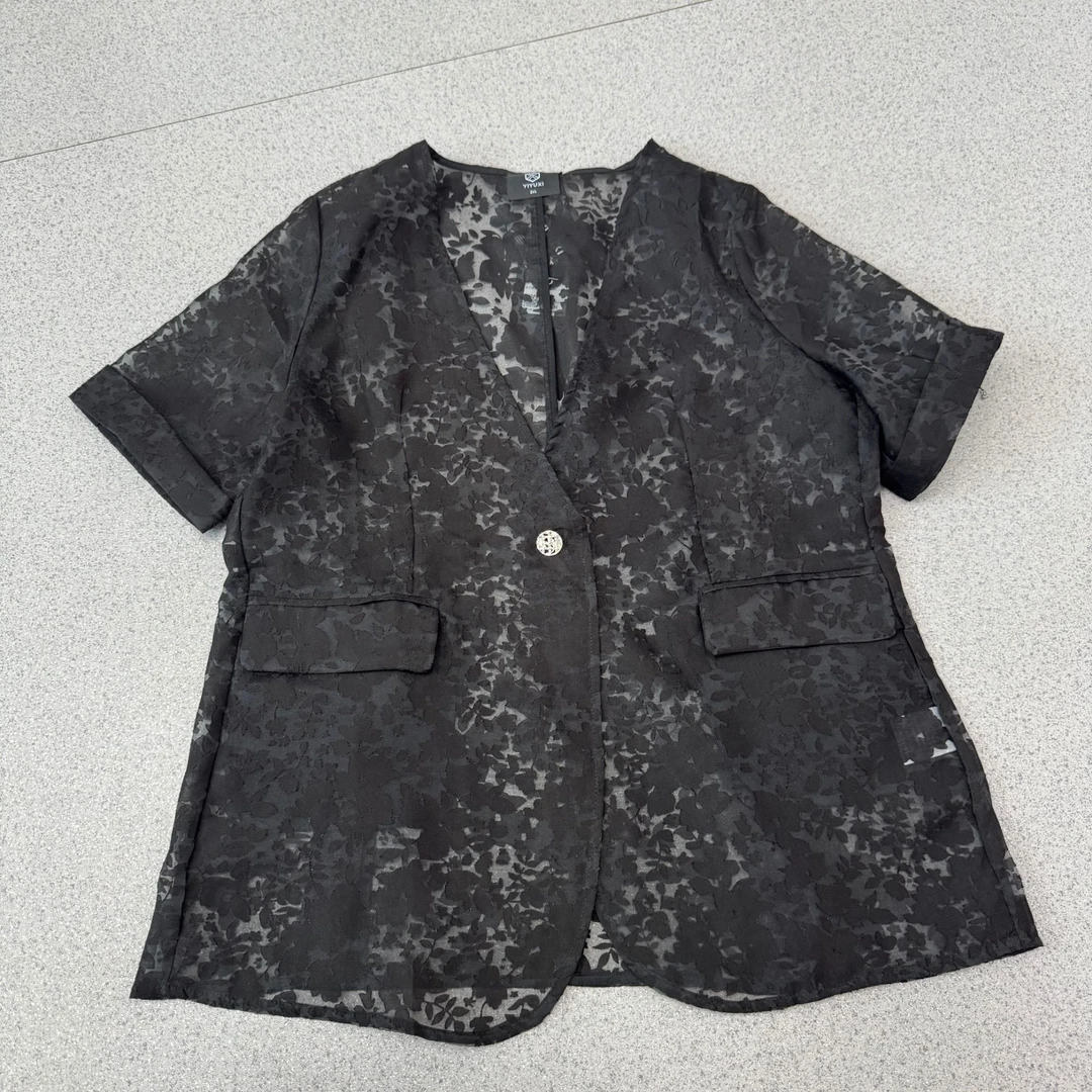【宜语析】T夏季优雅蕾丝短袖上衣-32502