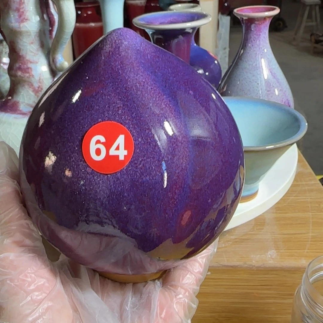 摆件瓷郑家钧窑摆件