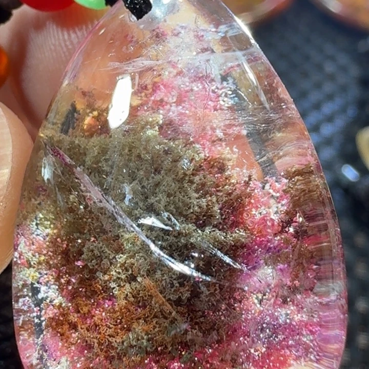 水晶颈饰未镶嵌酱**麻