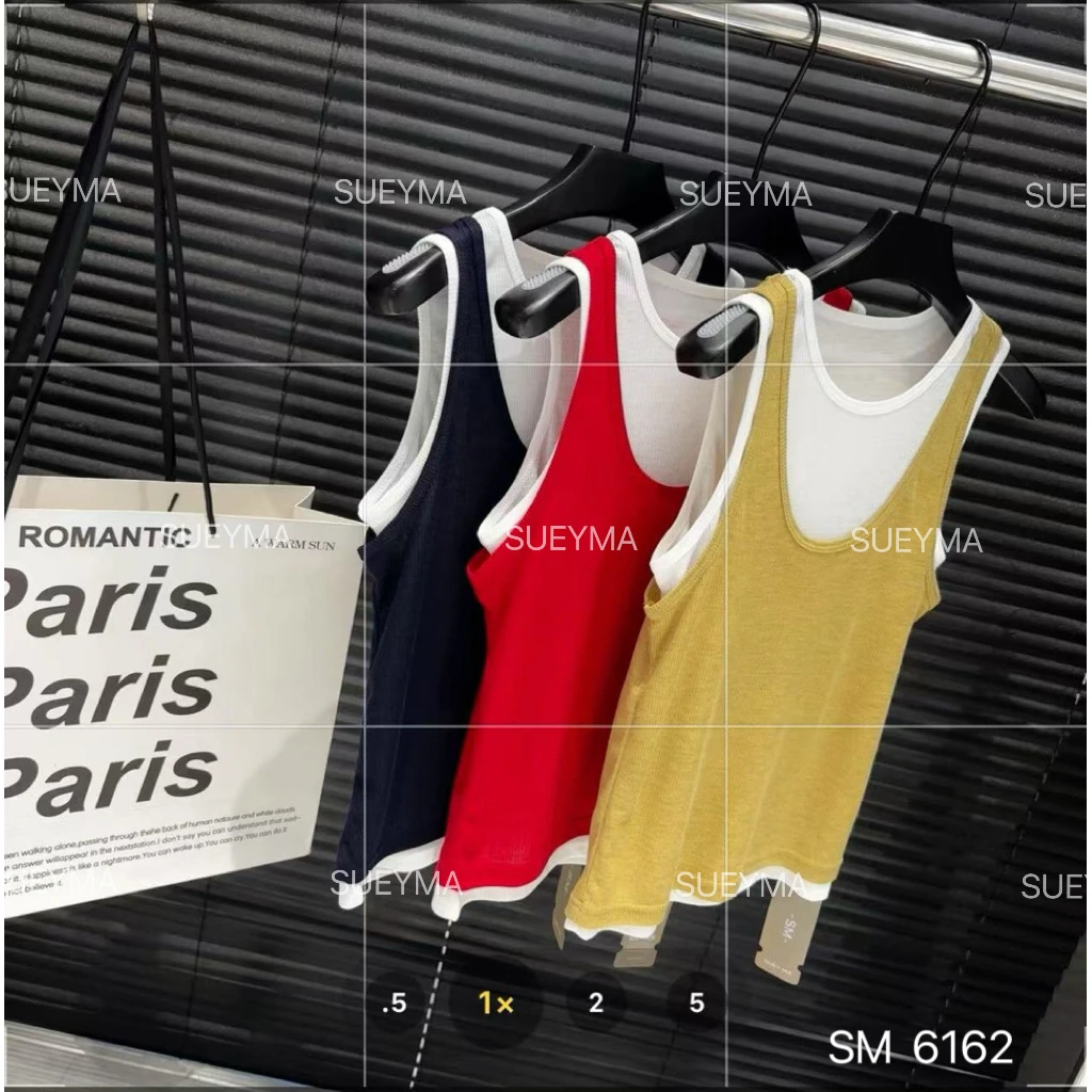 【NO退NO换】鑫燃KIKI 时尚撞色小众百搭背心 6162 SM