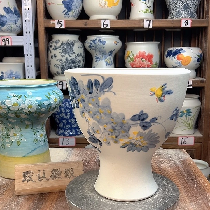 陶奖杯兰兰紫藤款陶瓷陶瓷