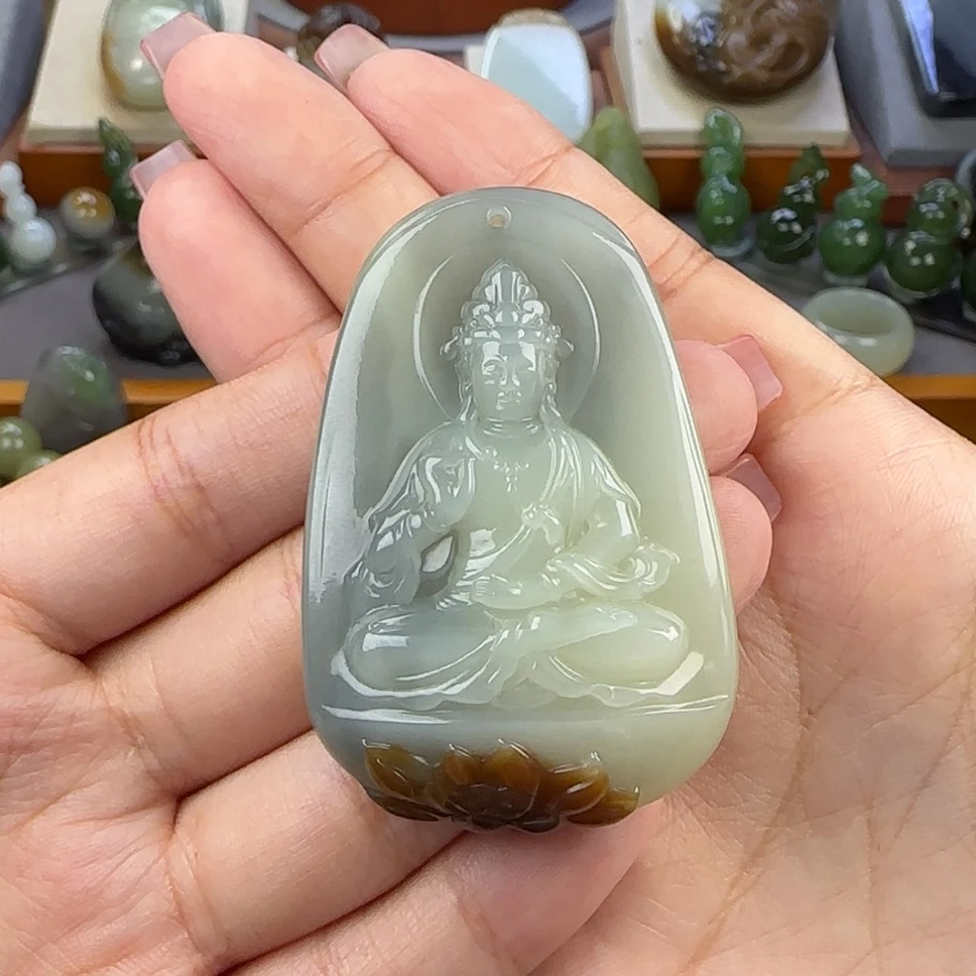 【闪购商品】和田玉未镶嵌颈饰辞*戈
