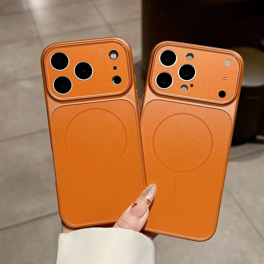 [大视窗磨砂磁吸壳]适用苹果17-13手机壳秒变17玻璃镜头护镜防摔