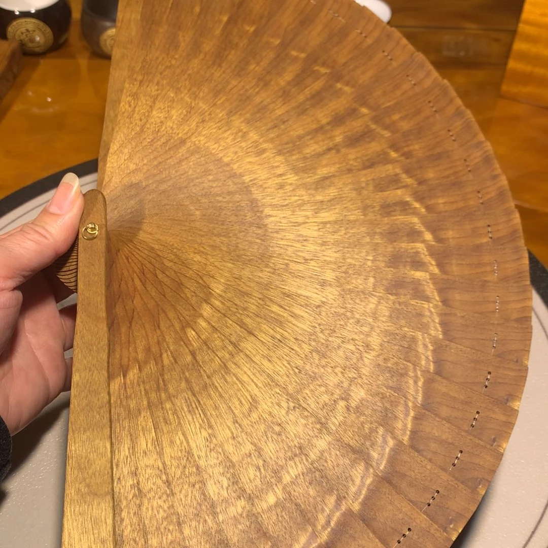 香榧木金丝楠木扇子21