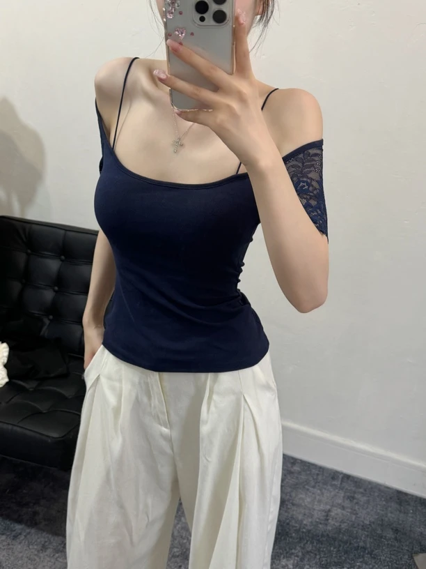 纯欲性感带胸垫短袖T7488