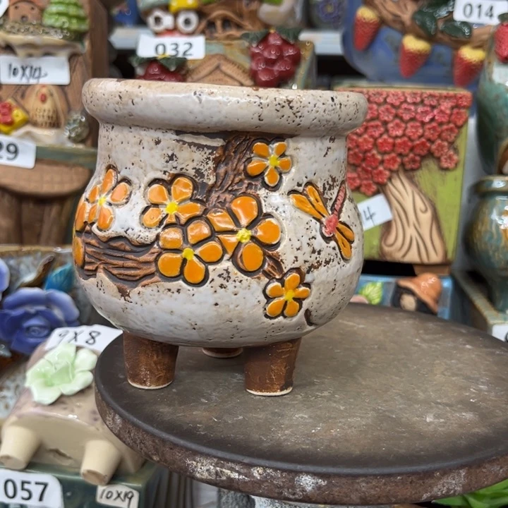 紫砂花盆粗陶材质多肉花盆