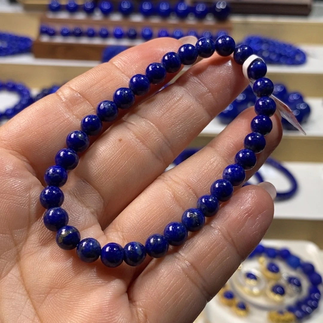 青金石未镶嵌手串6m