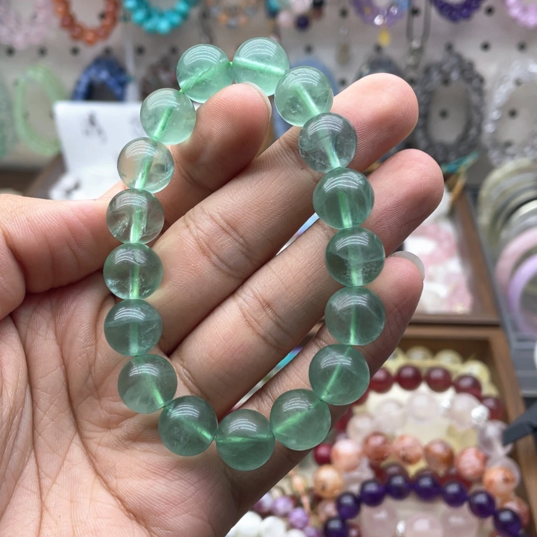 手链烟晶未镶嵌12.8咪绿萤石