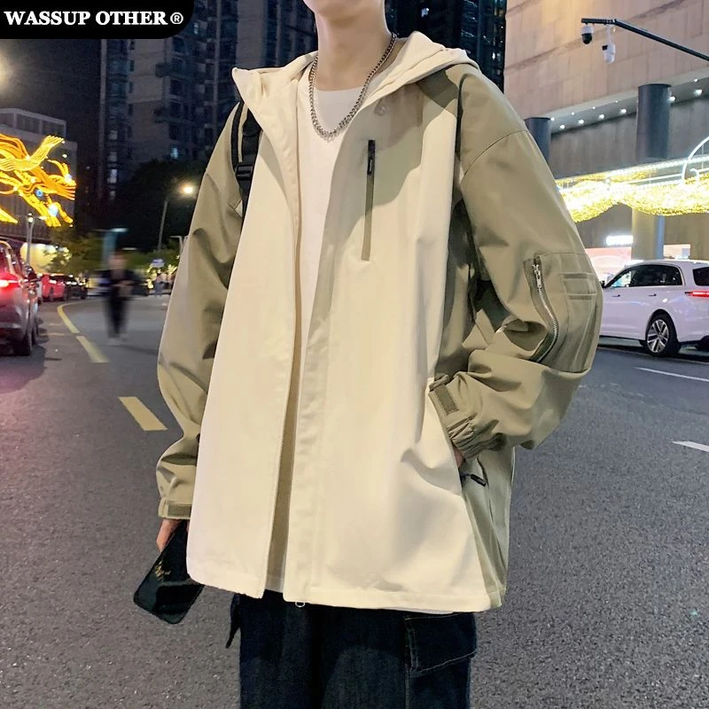 WASSUP OTHER工装外套男士春季防风防水冲锋衣山系户外登山夹克