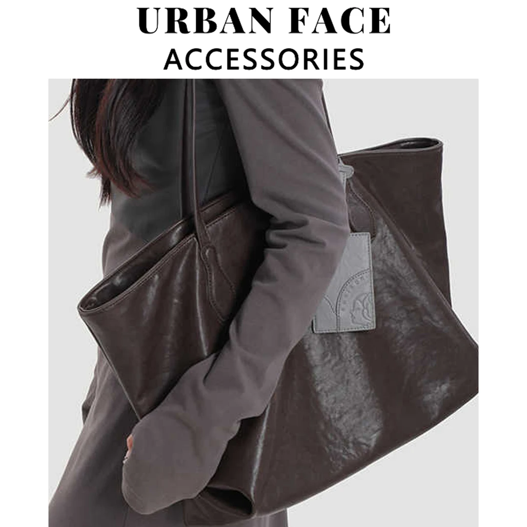 URBAN FACE高级感大容量单肩托特包女2025秋冬新款百搭学生上课包