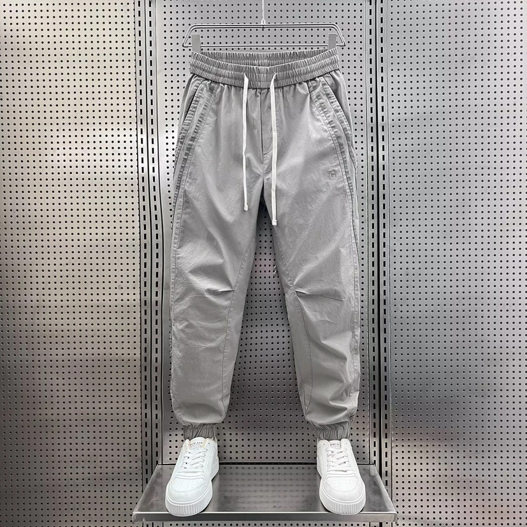 高质量休闲长裤男裤潮牌时尚百搭束脚裤舒适修身显瘦港风潮男长裤