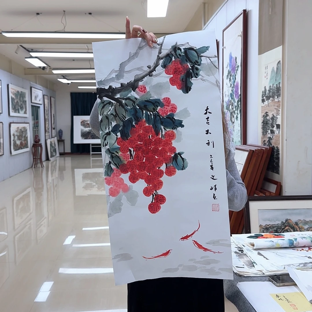 国画国画作品展。国画