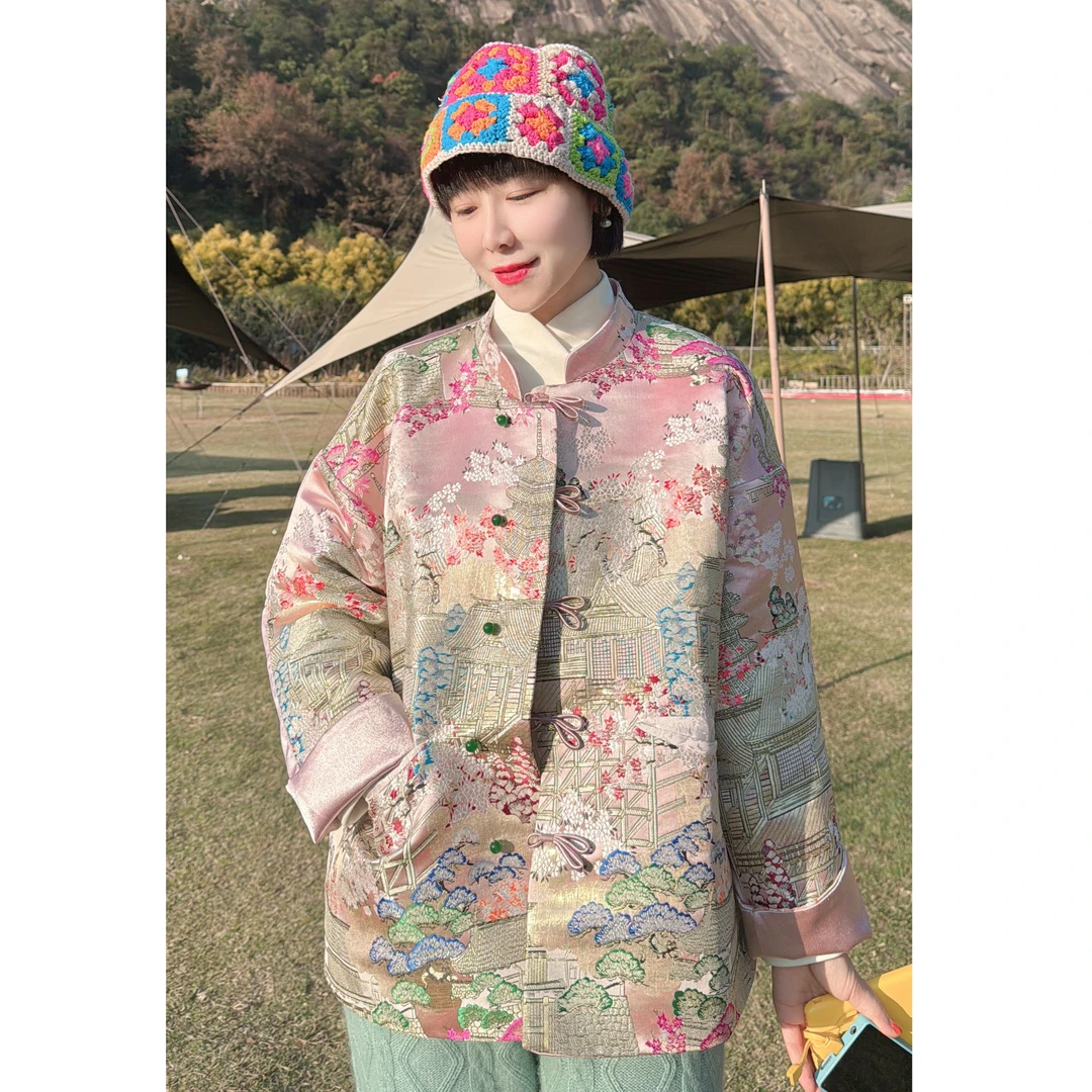 2365亭台楼阁织锦外套