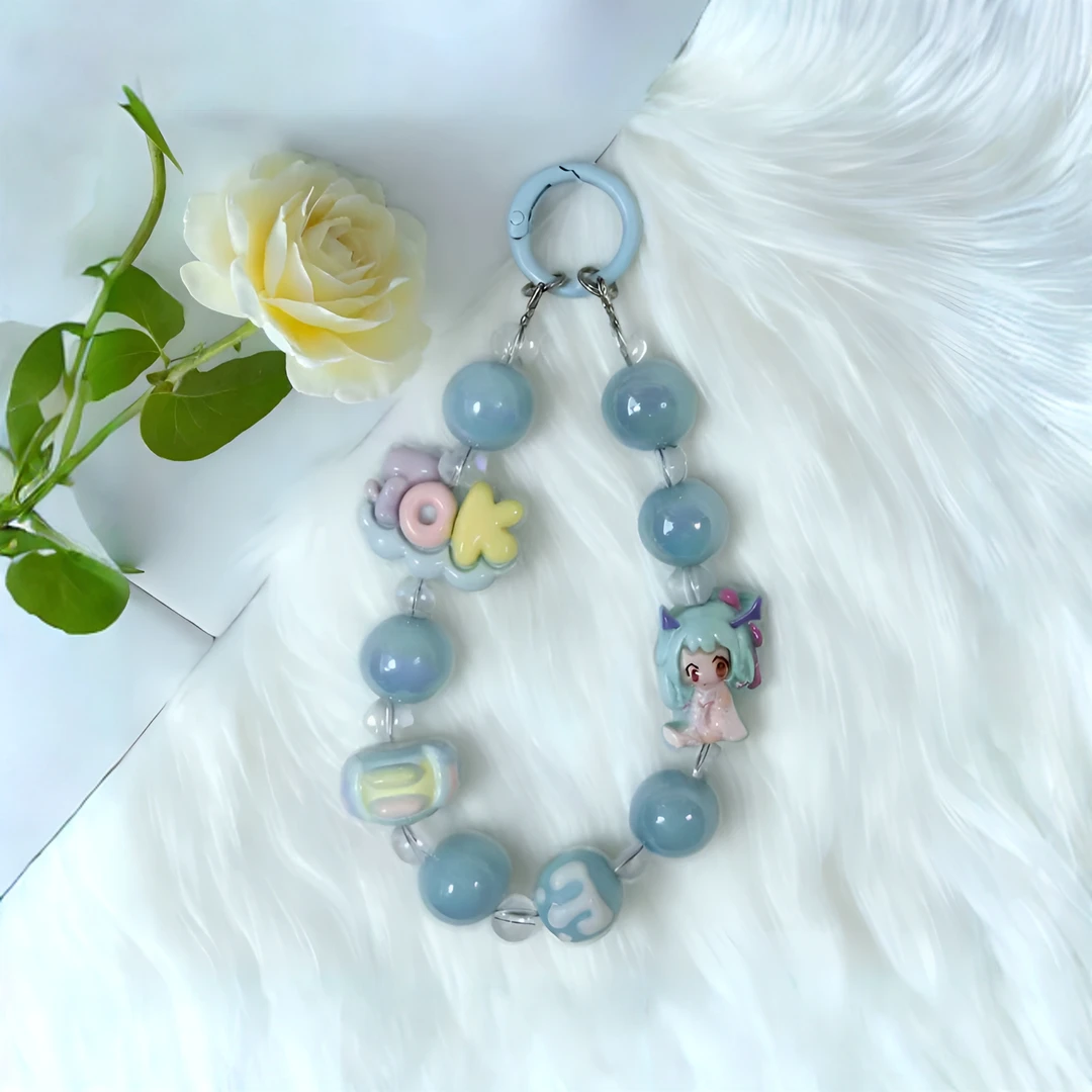 可爱卡通风格手机挂绳饰品设计独特适合diy防丢通用创意少女个性