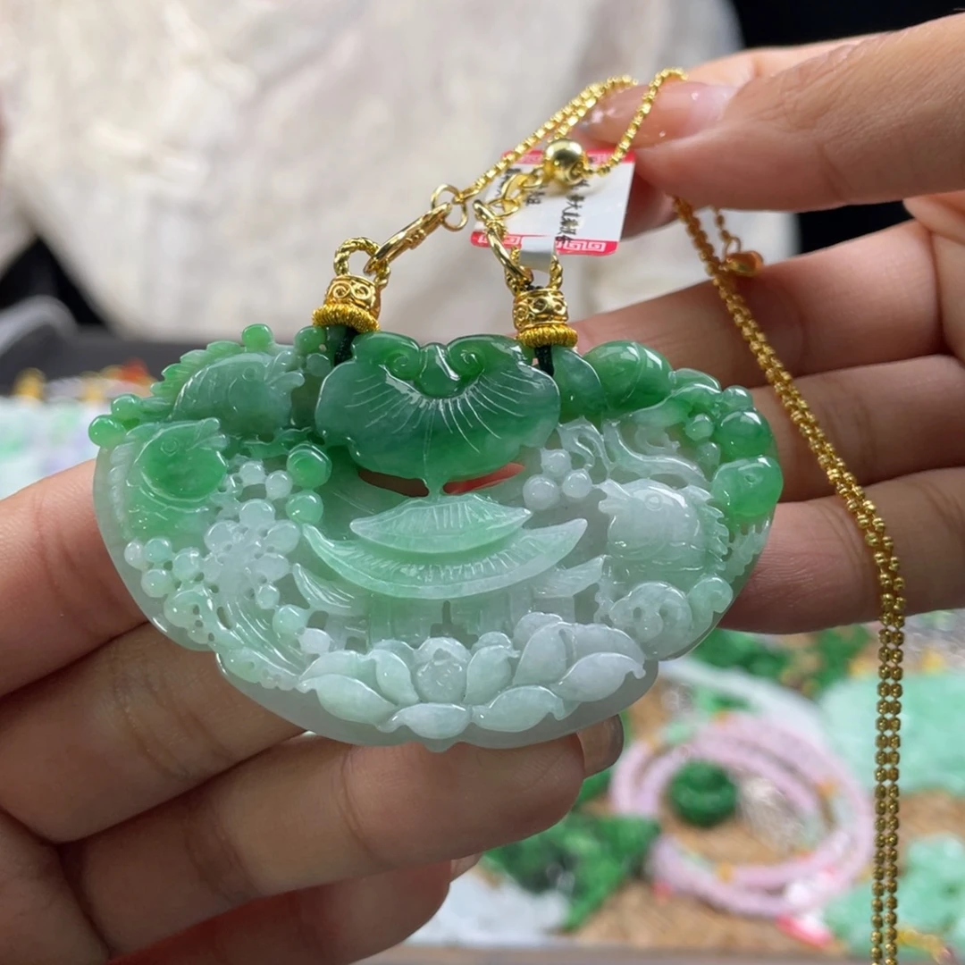 颈饰未镶嵌翡翠代编织