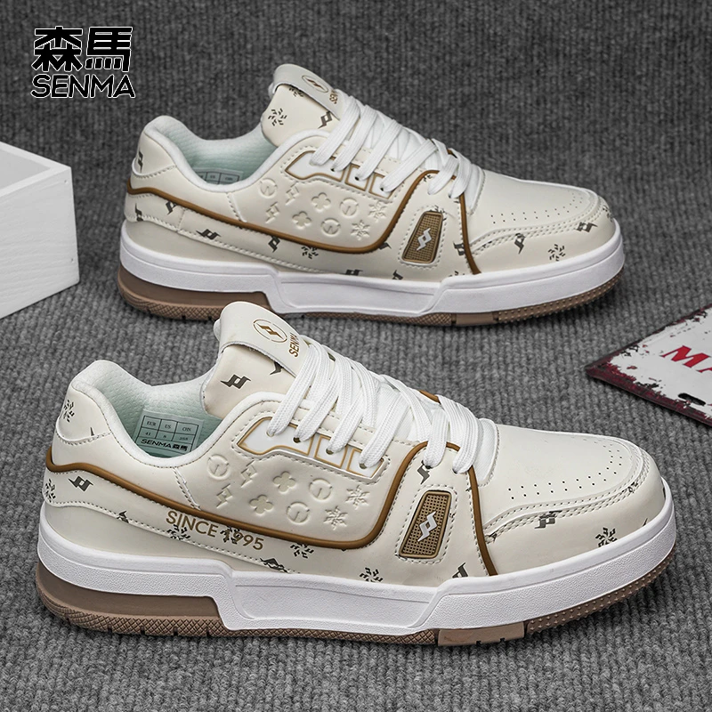 森马男鞋春季新款百搭厚底休闲鞋男士潮流设计小白鞋运动低帮板鞋