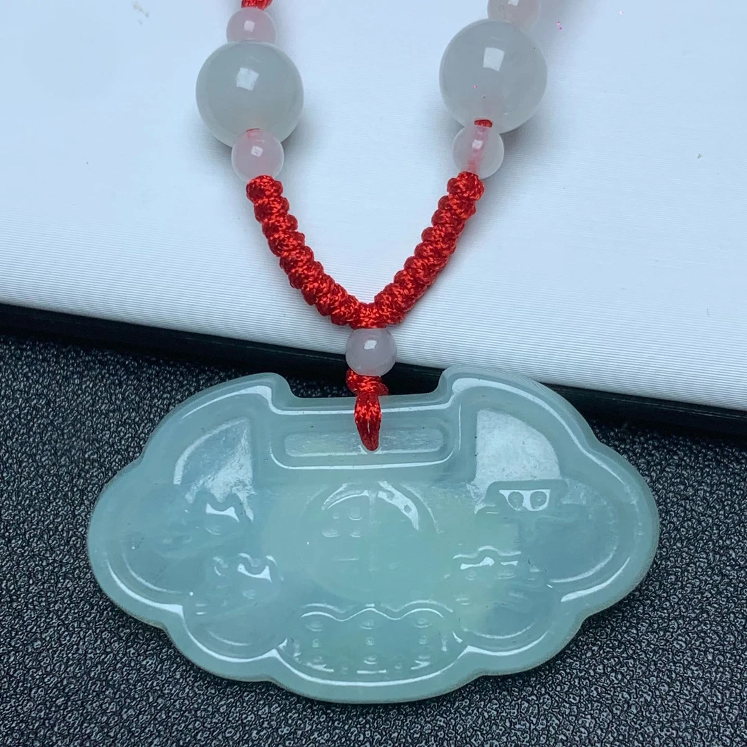 翡翠吊坠天然翡翠A货平安锁吊坠正品翡翠宝宝锁平安锁吊坠礼物