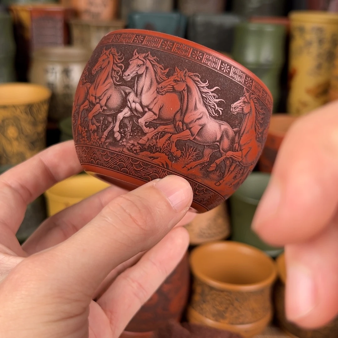 茶杯紫砂宜兴原矿紫砂杯