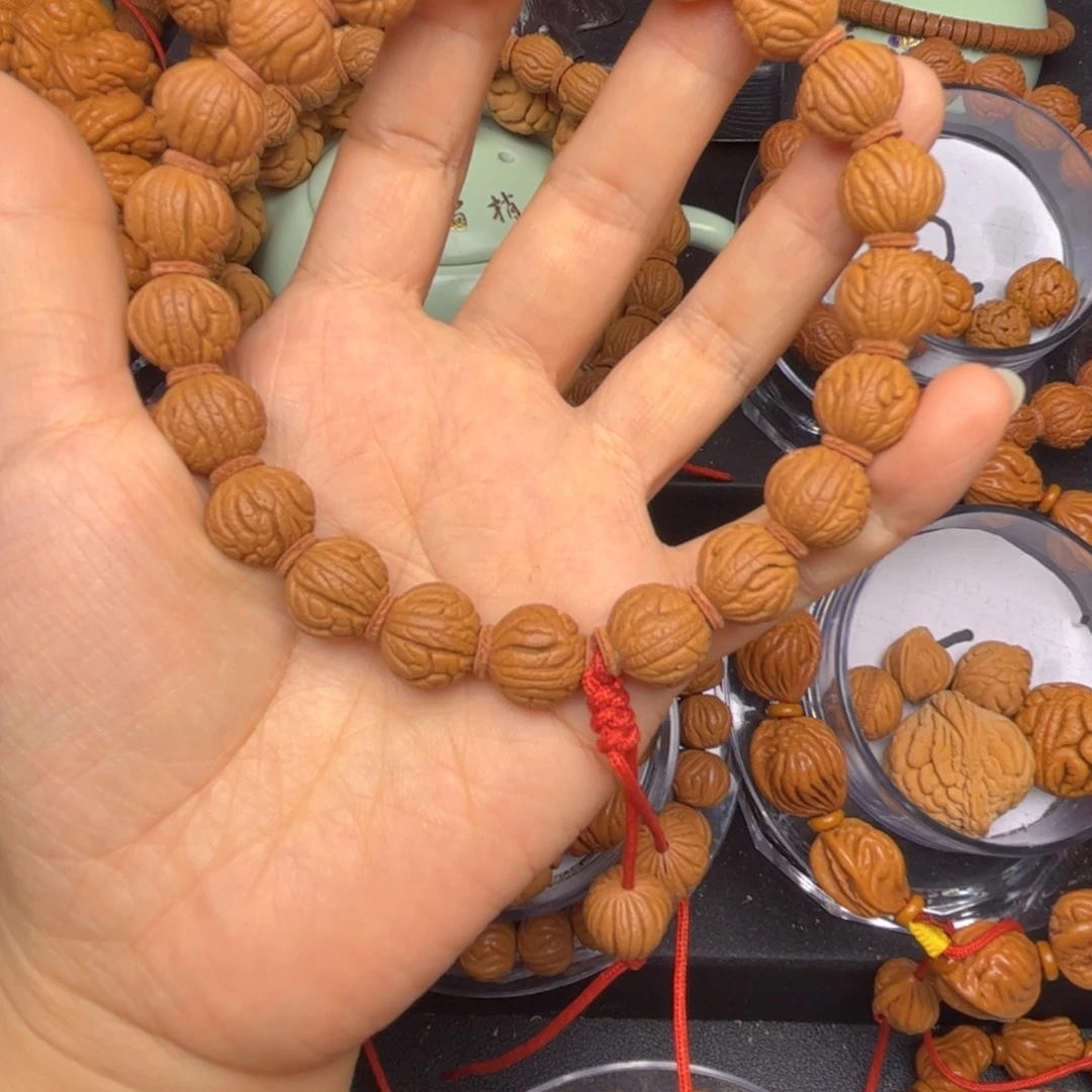 拖***月桃核吊坠龙纹桃核手串