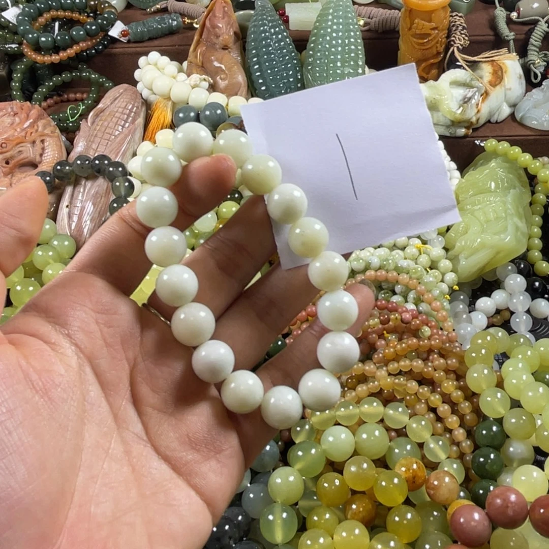 未镶嵌蛇纹石玉手串