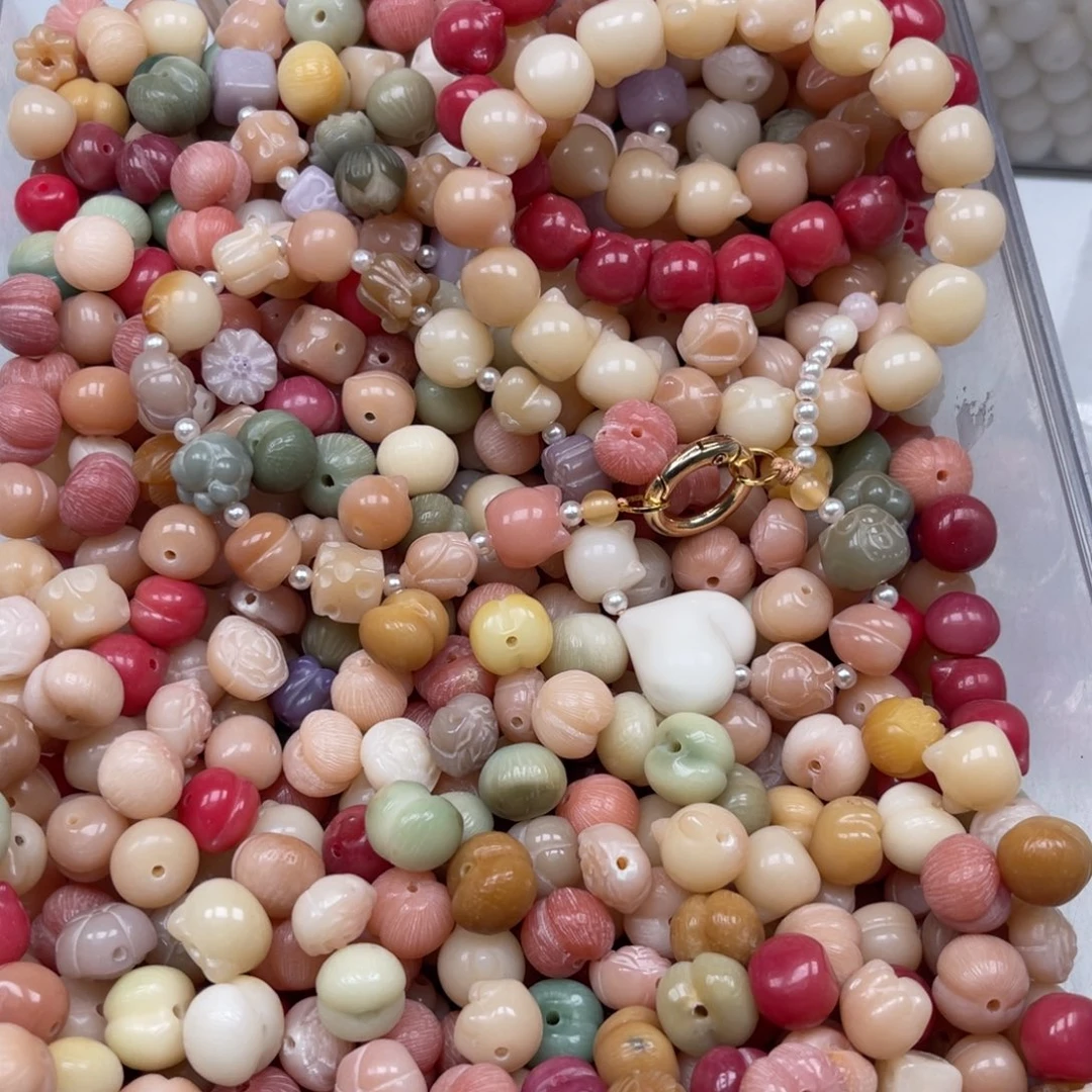 吊坠白玉菩提px07雕刻混20颗微瑕