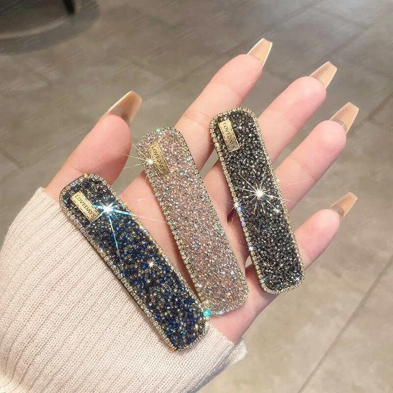 韩国水钻发夹女侧边刘海碎发bb夹子头饰网红2025年新款大号一字夹