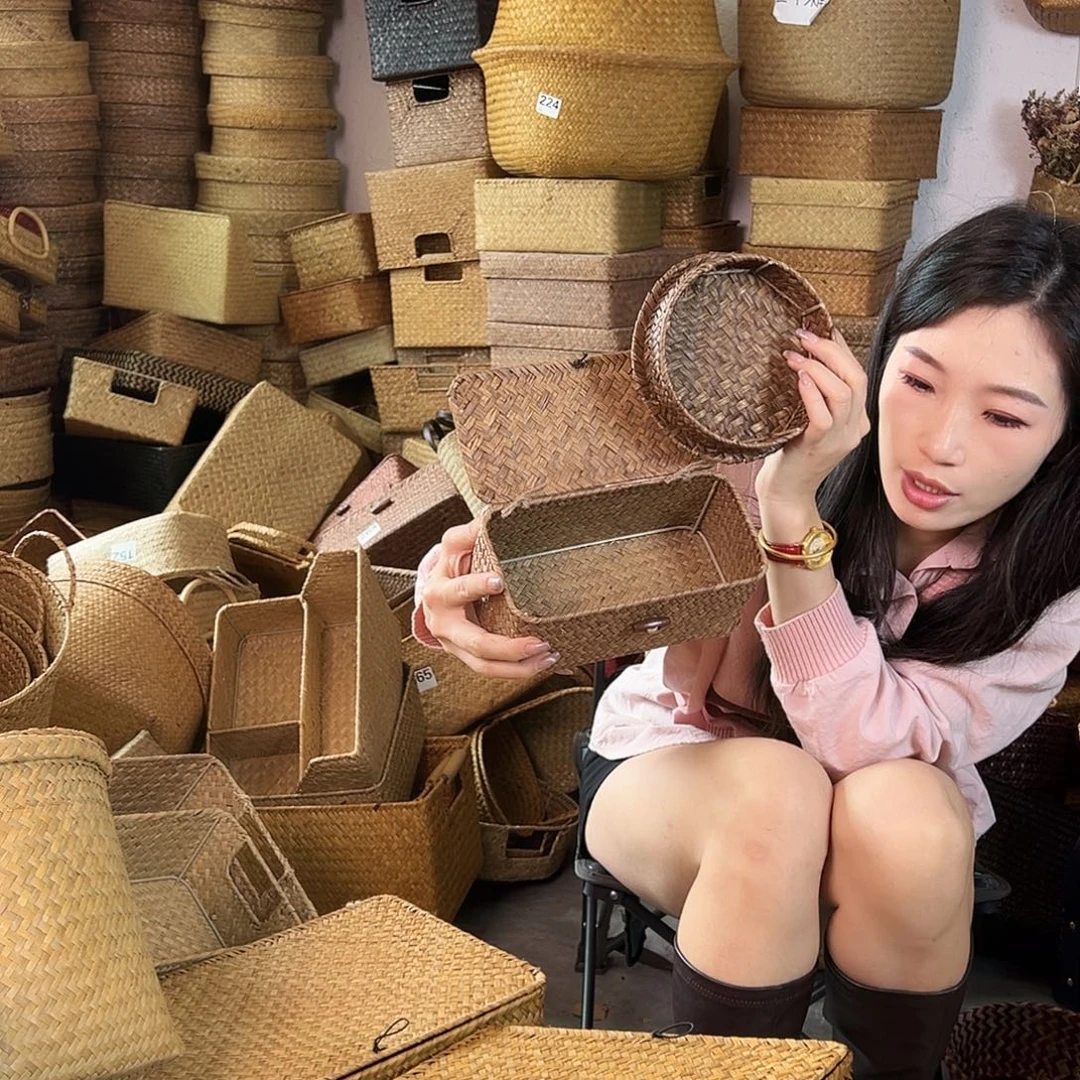 编织带草编包/草编收纳盒微瑕疵