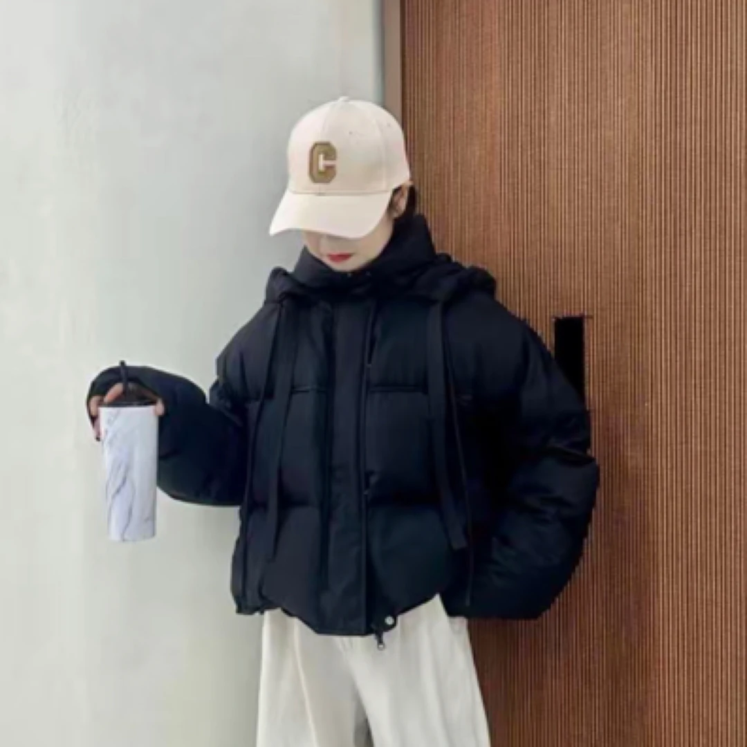 90白鸭绒短款加厚面包女百搭时尚轻便柔软小个子