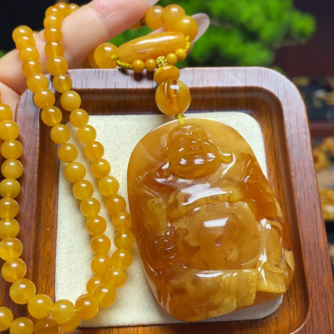 蜜蜡颈饰未镶嵌项链