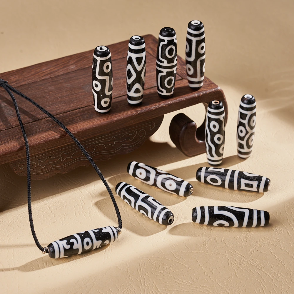 云丹拉姆丨至纯黑白天珠锁骨链多样性发其一