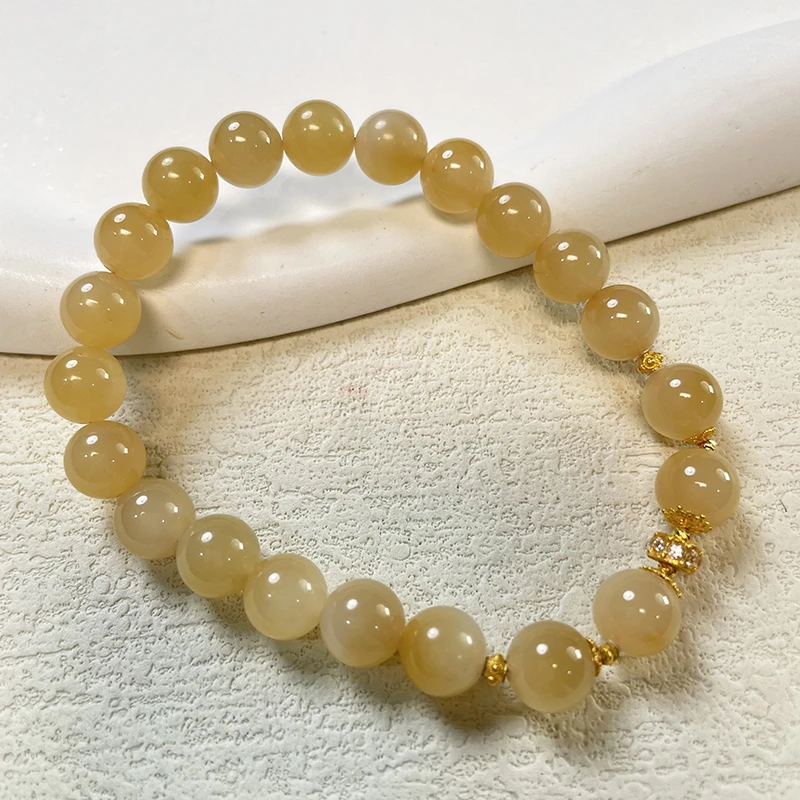 珠联帮【18K】和田玉0.8（冰糖）单圈手串