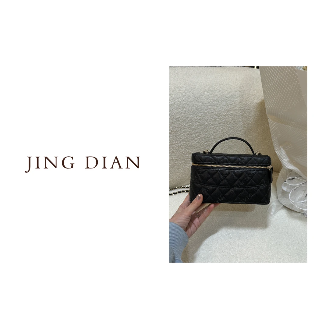 【JD】定制款黑色鱼子酱手提链条单肩包