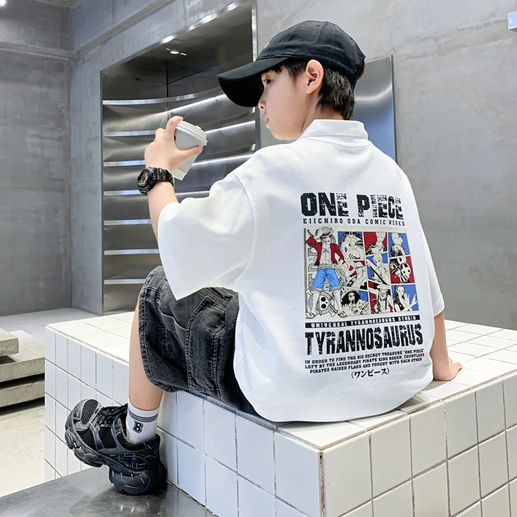 男童夏装短袖POLO衫T恤2025新款中大童夏季薄款儿童洋气炸街上衣