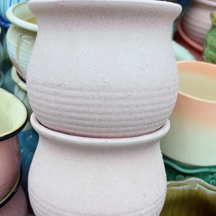 多肉绿植陶瓷花盆9.9包邮，有孔