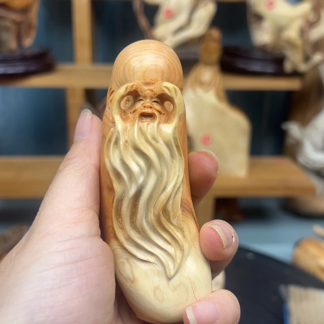 木开**哥崖柏木摆件手把件