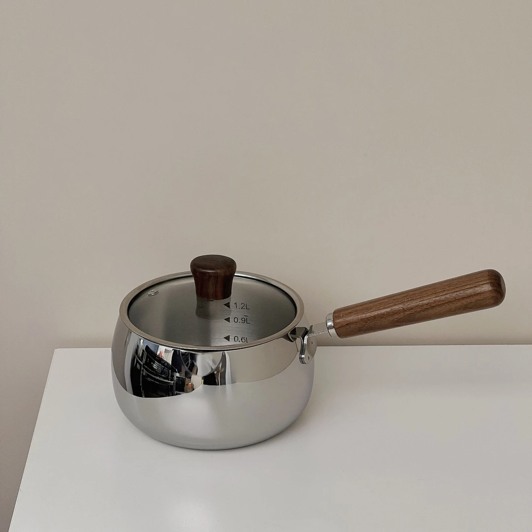 【1.2L】相思木小奶锅316钢 家用宝宝辅食加厚多层钢小汤锅