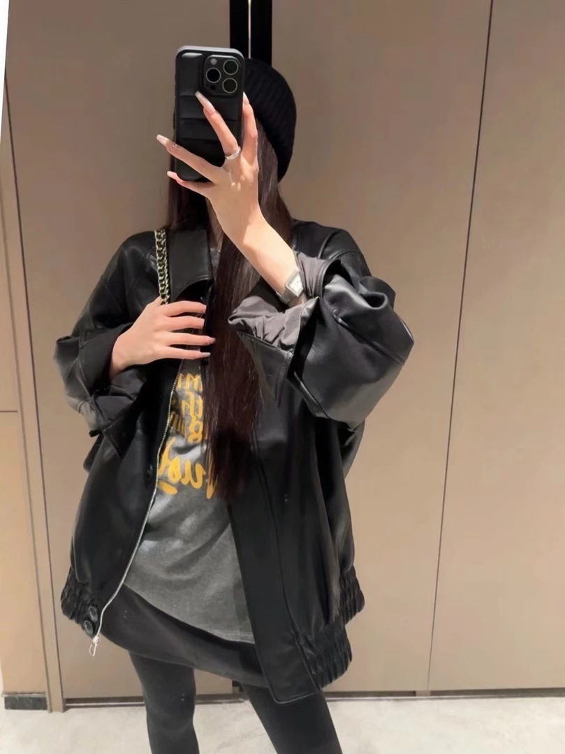 新款洋气过年气质感皮衣外套