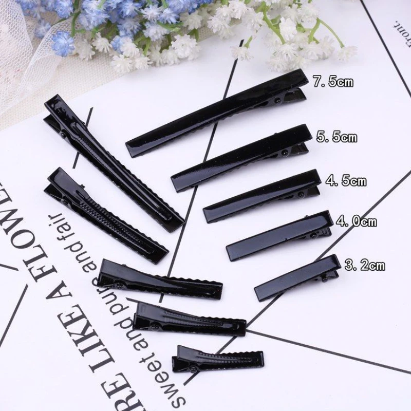 手工鸭嘴夹发夹极简风男女通用少女风发饰卡子发卡儿童黑色头饰