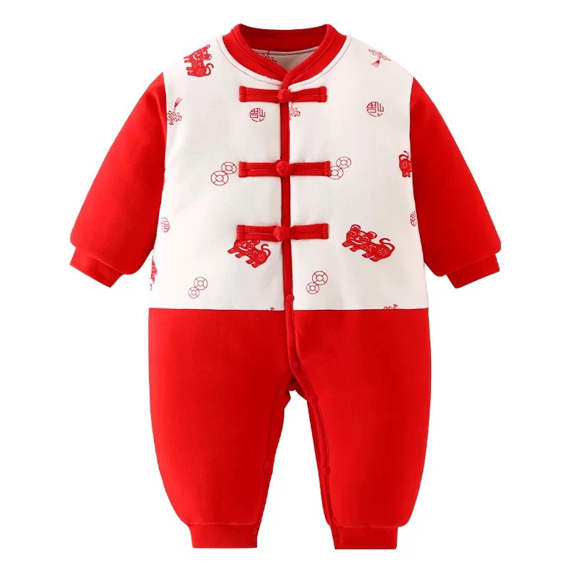 宝宝新年衣服国风新生儿婴儿