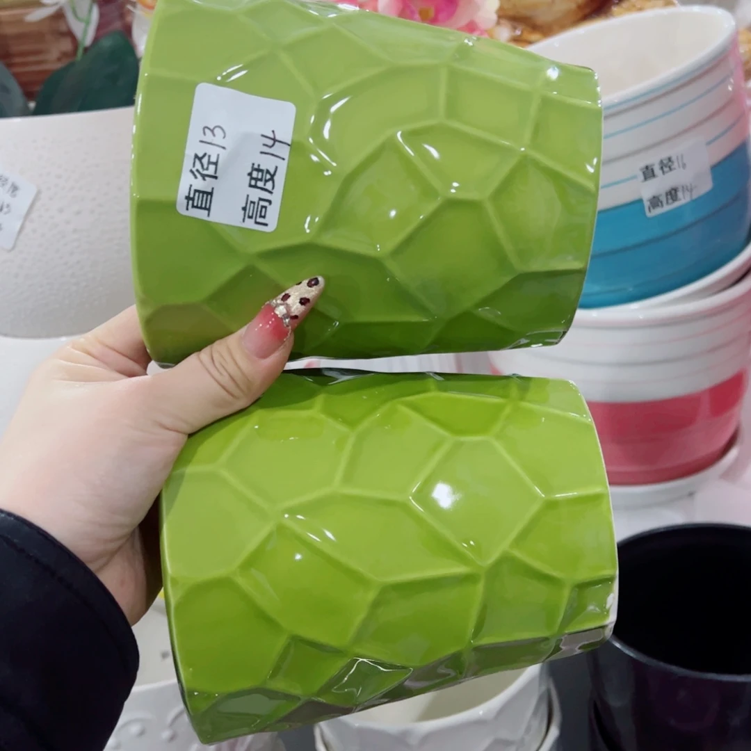 有孔，陶瓷花盆满10米包邮发货