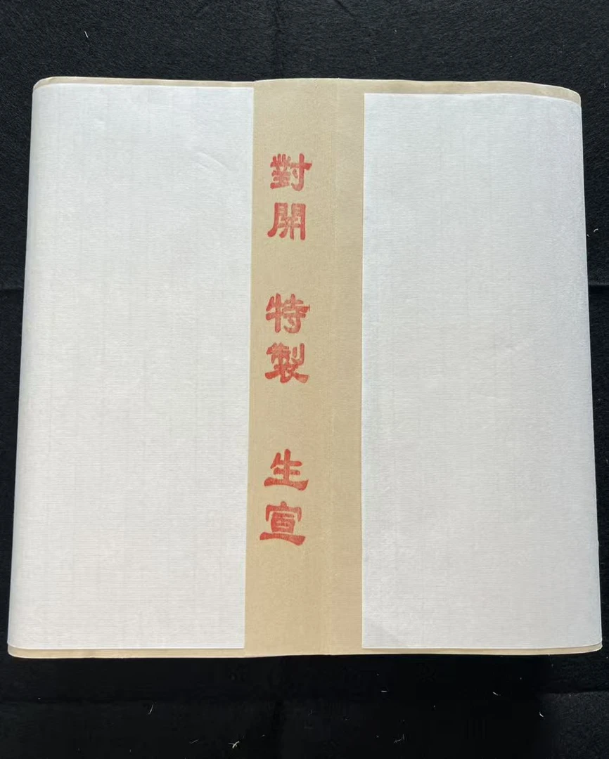 加厚仿古色四尺对开特制作品纸生宣半生熟书画创作纸