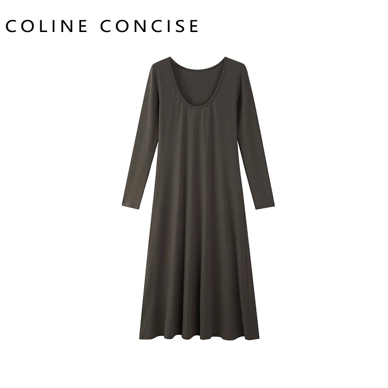 COLINE CONCISE 25SS 修身版型前后可穿针织连衣裙