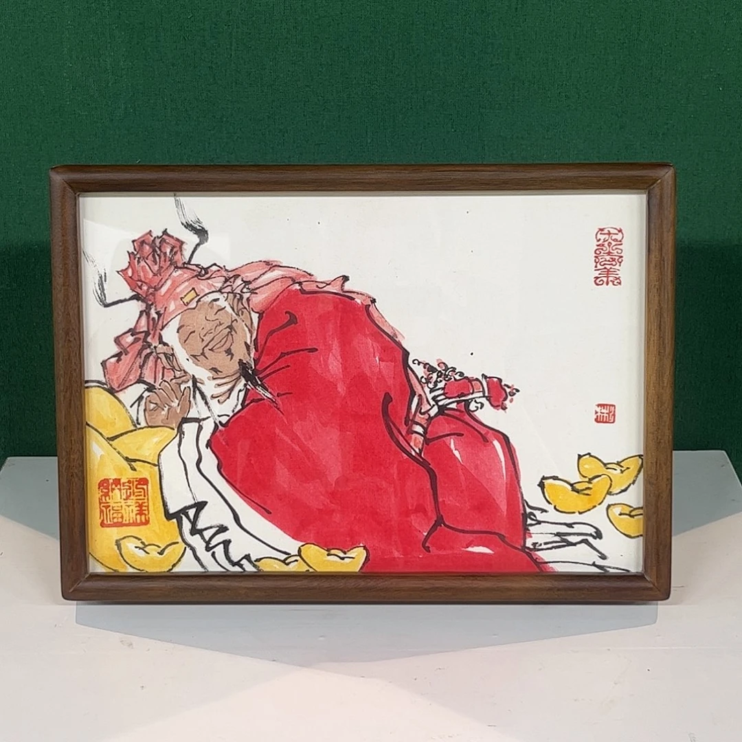 国画张彬带框精装裱