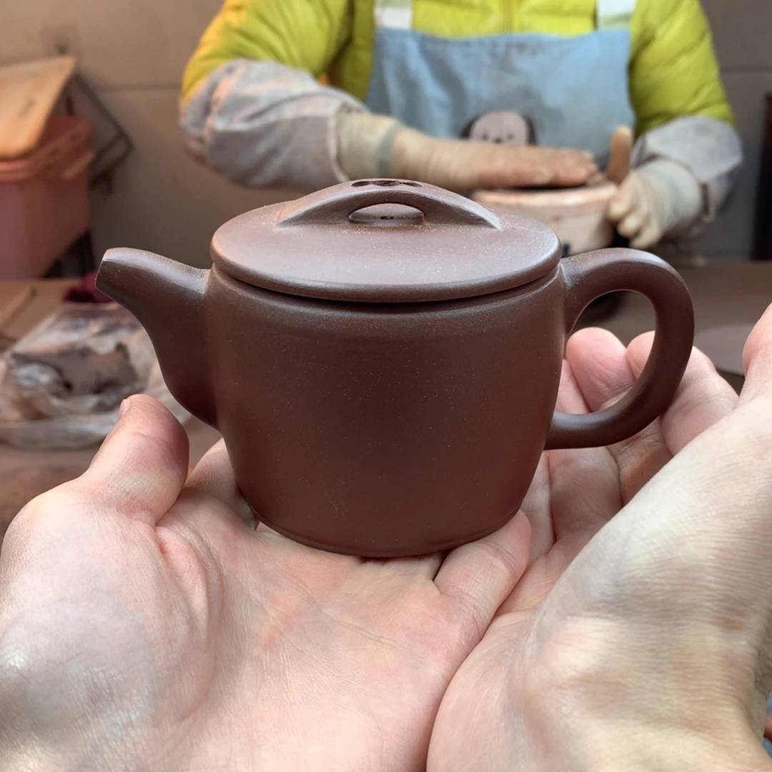 茶壶紫砂汉瓦 紫泥 190cc 周宜君